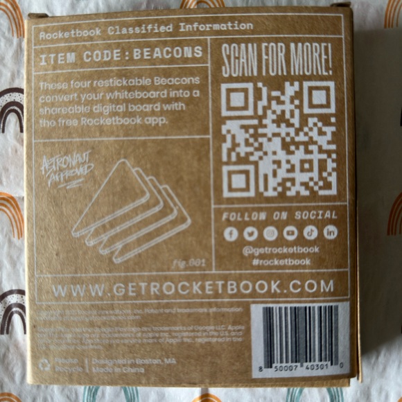 📸 BNIB Rocketbook digital restickable whiteboard beacons! Organize data! - Picture 10 of 13